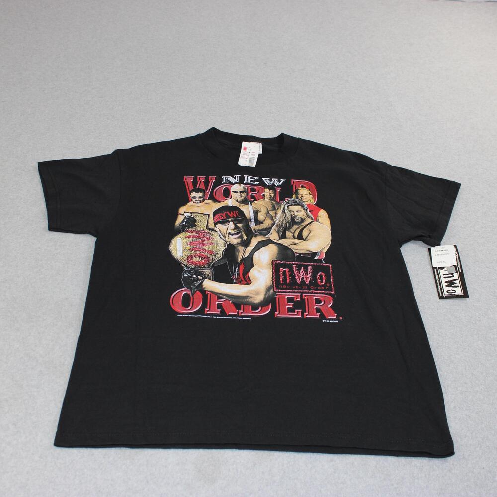 Vintage WCW NWO Shirt Boys Youth XL Black Wrestling Delta 1999 New World Order